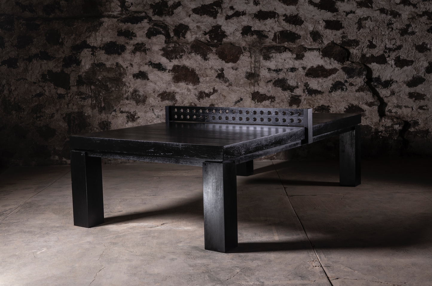 Mesa de comedor/ping pong y bancos de teca negra