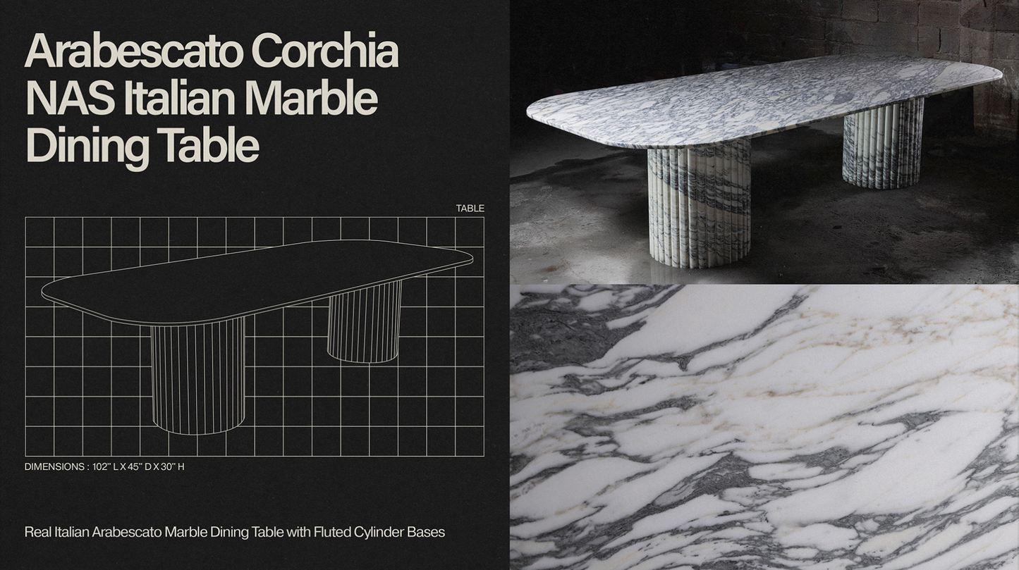 Mesa de comedor de mármol NAS