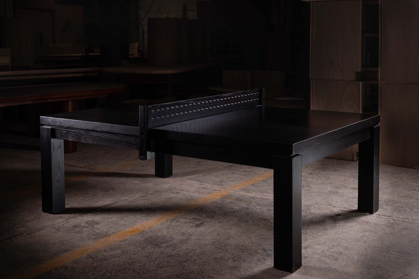 Mesa de ping pong de roble negro