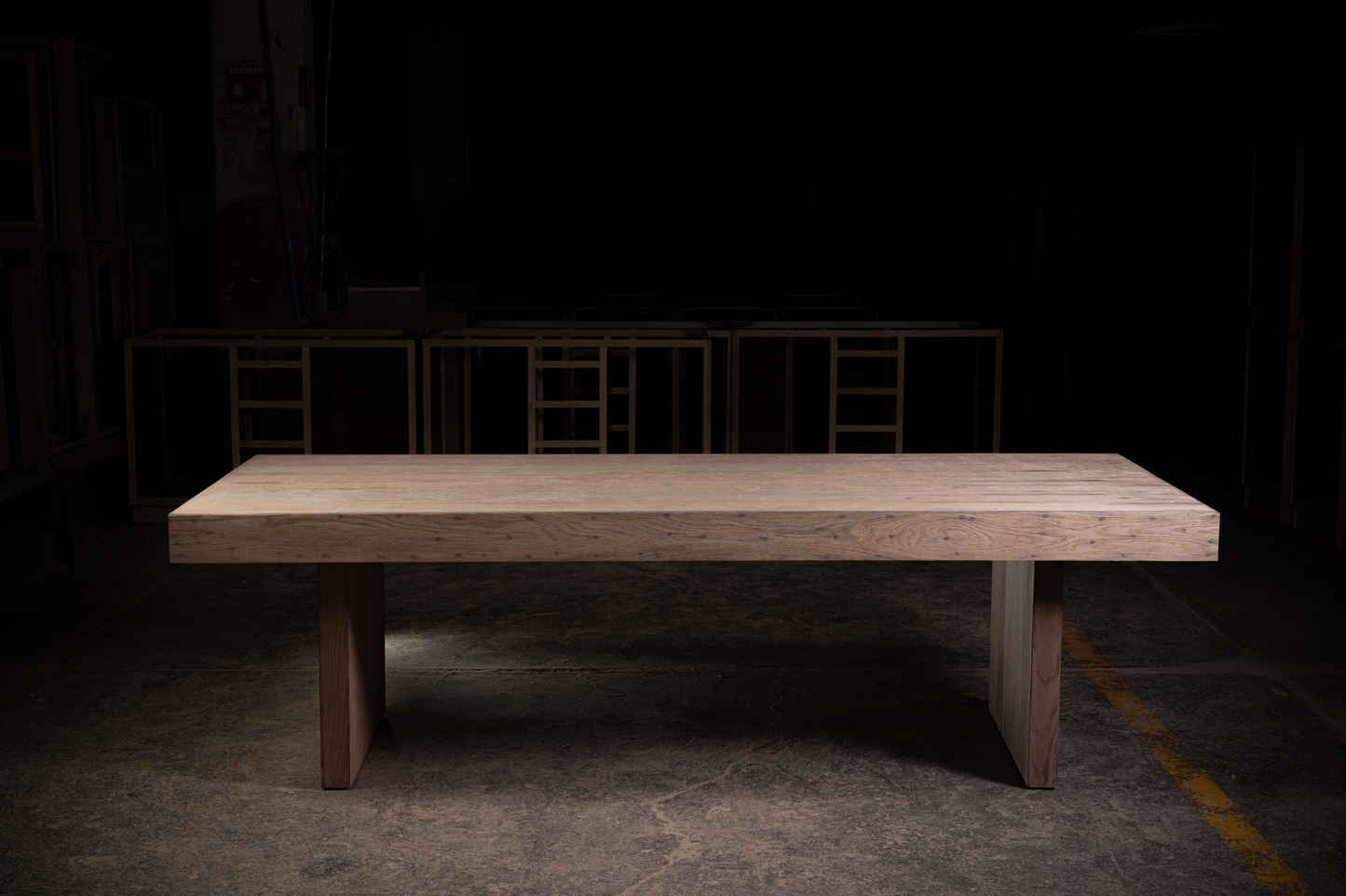 Mesa de comedor de roble natural de 1957