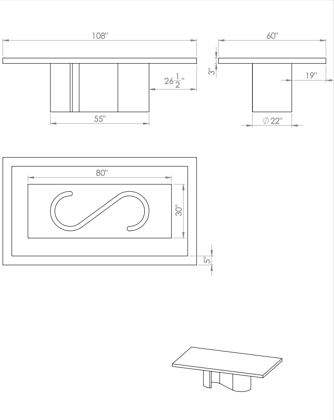 S Dining Table