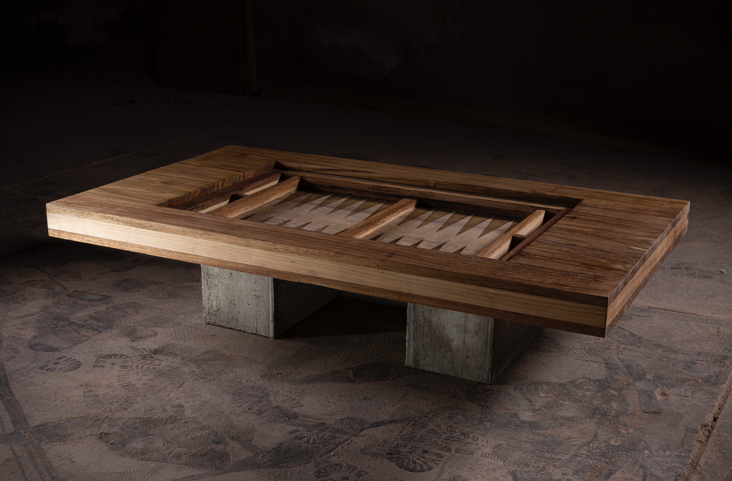 Solid Parota Backgammon Table