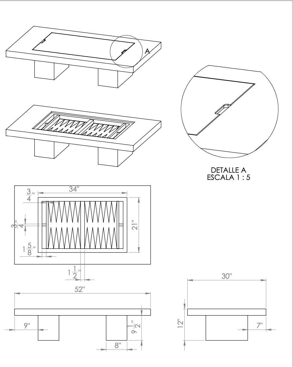 Solid Parota Backgammon Table