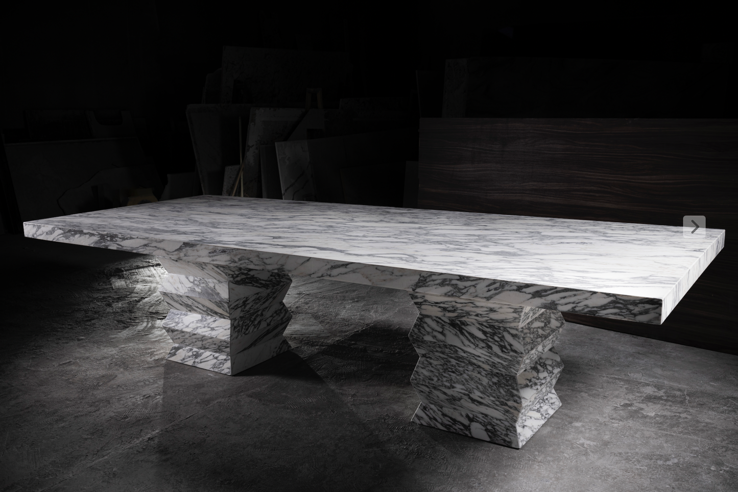 Zig Zag Marble Dining Table