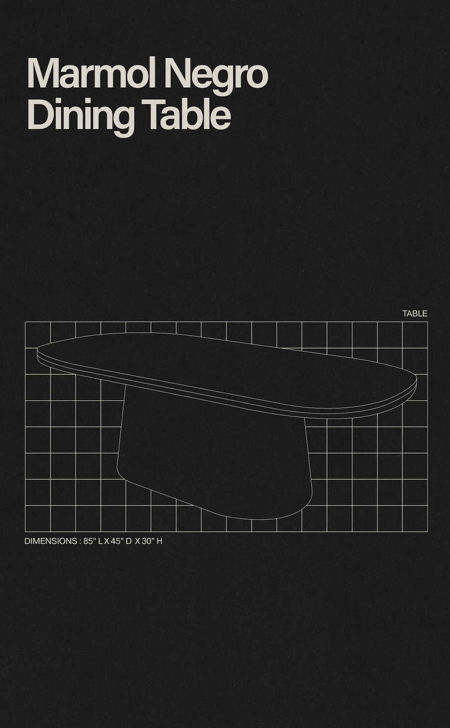 Marmol Negro Dining Table