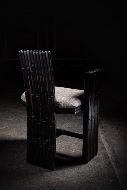 Mr. B, Weathered Black Armchair