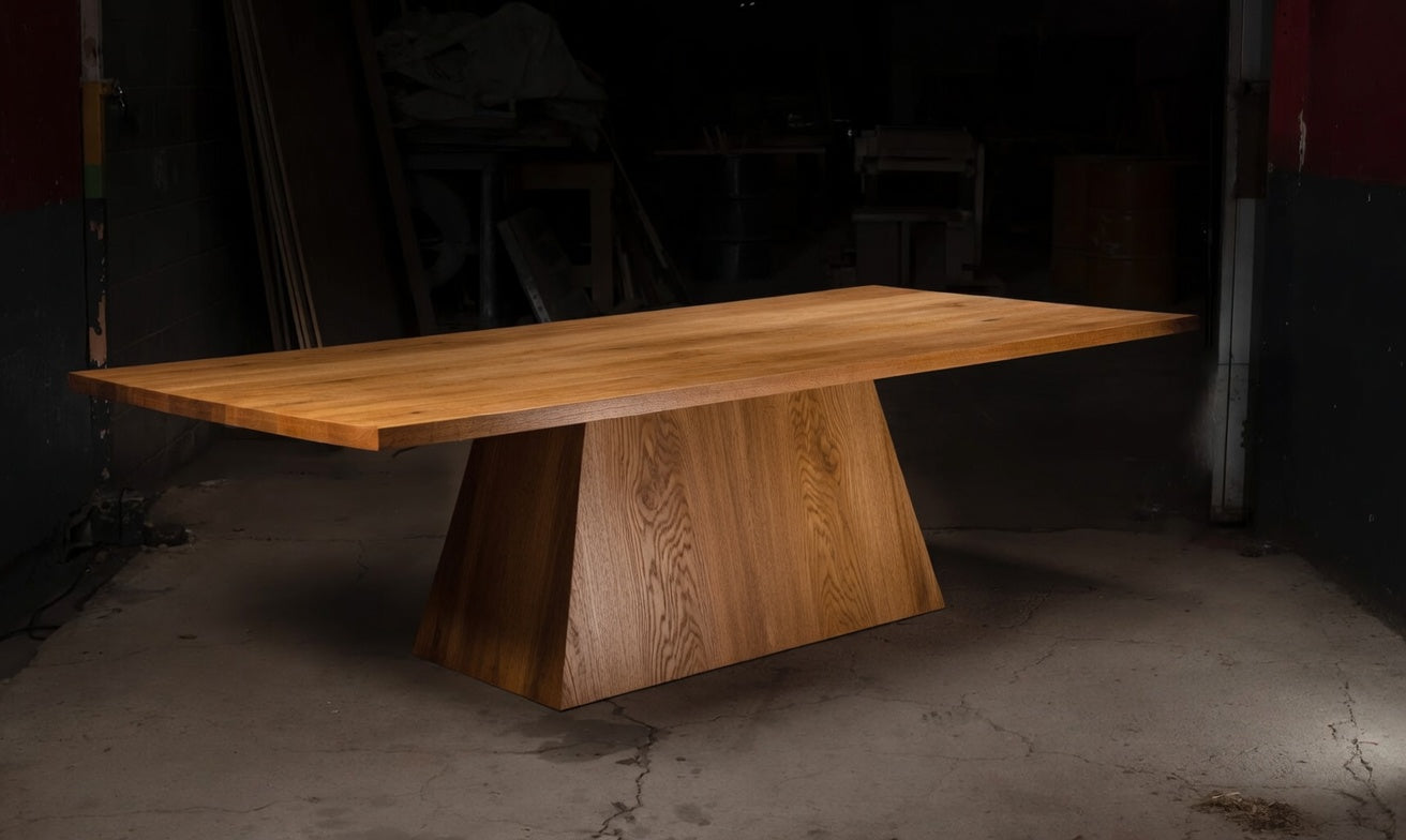 Brutal Natural Red Oak Dining Table