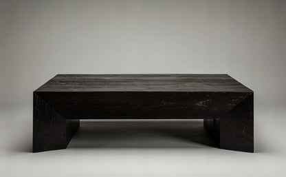 Brutal Black Oak Rectangular Coffee Table