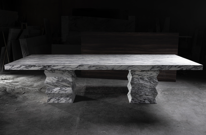 Zig Zag Marble Dining Table