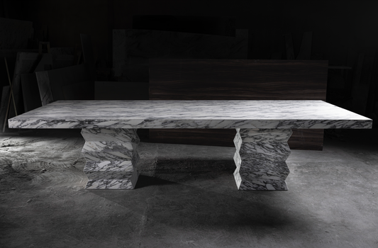Zig Zag Marble Dining Table