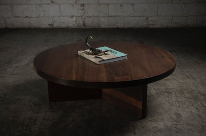 Solid Walnut Round Coffee Table