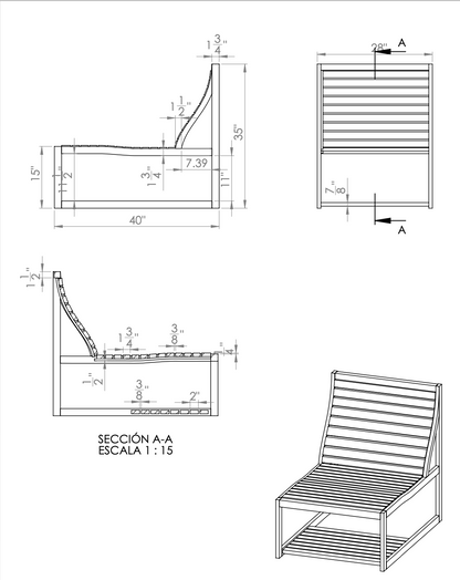 Pino Negro Lounge Chair