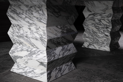 Zig Zag Marble Dining Table