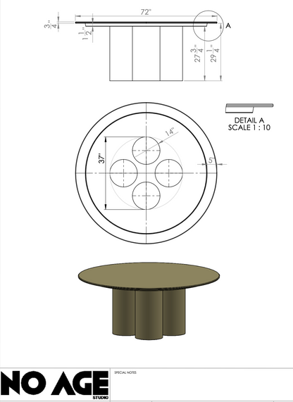 014 Steel Dining Table