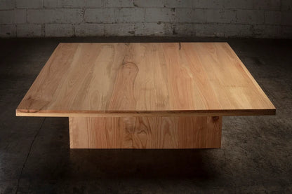 Natural Red Oak Square Coffee Table