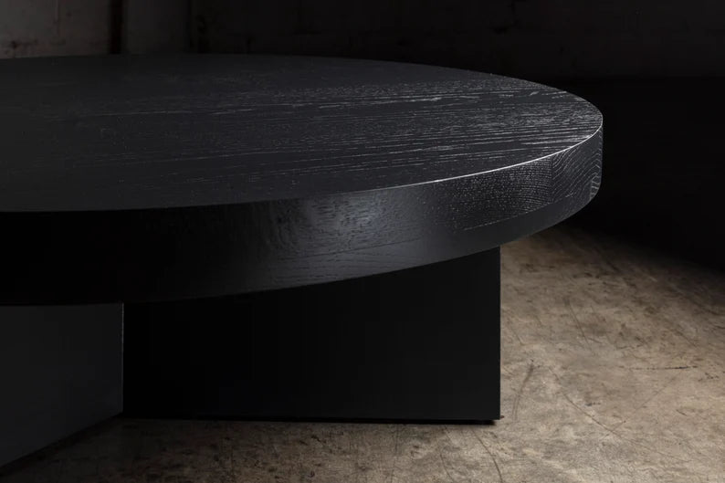 Ebonized Round Coffee Table