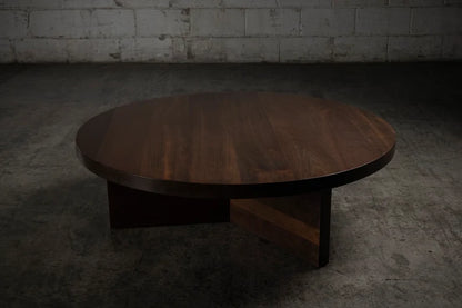 Solid Walnut Round Coffee Table