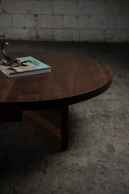 Solid Walnut Round Coffee Table