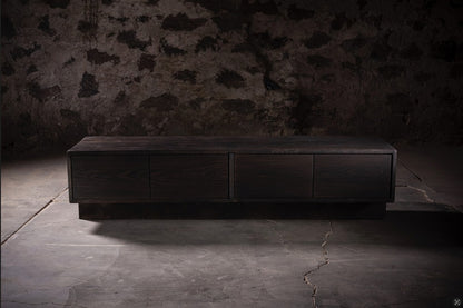 Obsidian Console | Charred Solid Oak – Plain or Figured