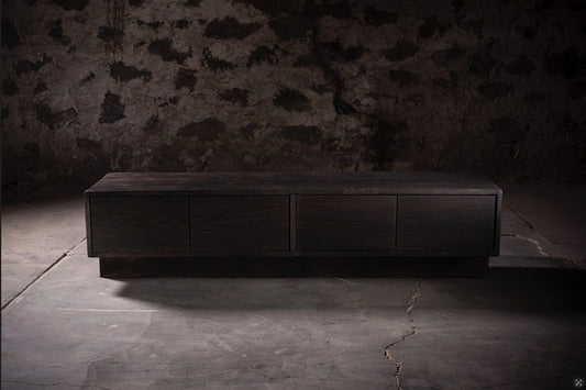 Obsidian Console | Charred Solid Oak – Plain or Figured